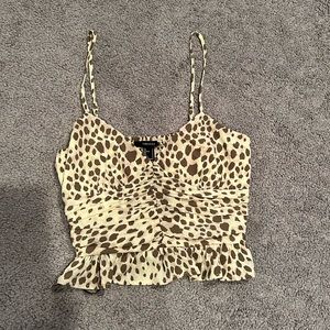 Animal print crop top